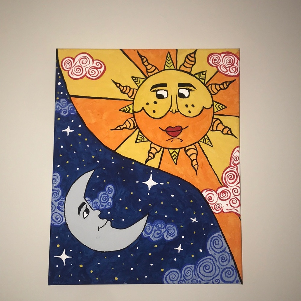 Sun & Moon Painting